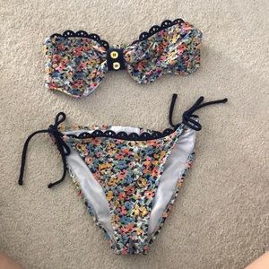 Jessica Simpson floral bikini set